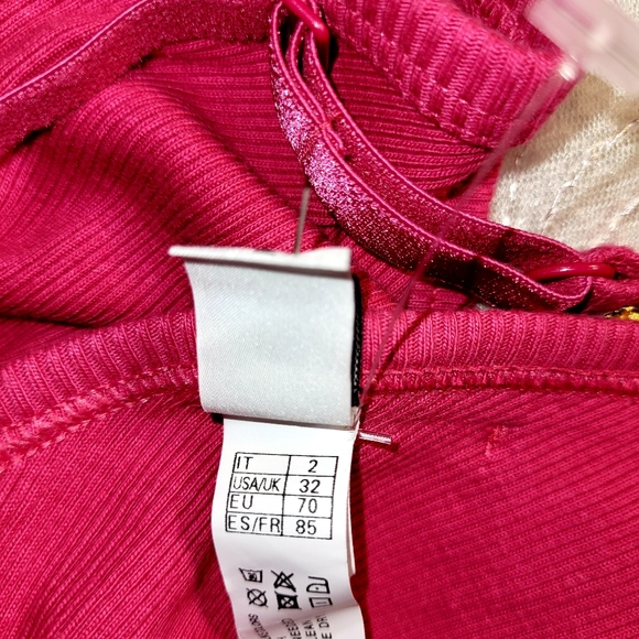 NEW Y2K INTISSIMI 32 COTTON RIBBED COMFORTABLE WIRELESS EMBODERED BRA - Picture 6 of 7